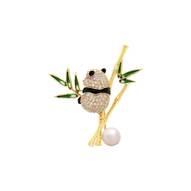 ROYALSASA Alloy Faux Crystal Faux Pearl Brooches Women's-0