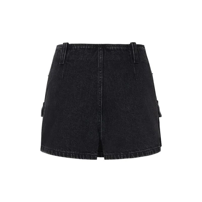 MOCO Denim Shorts Women's Denim Black-1