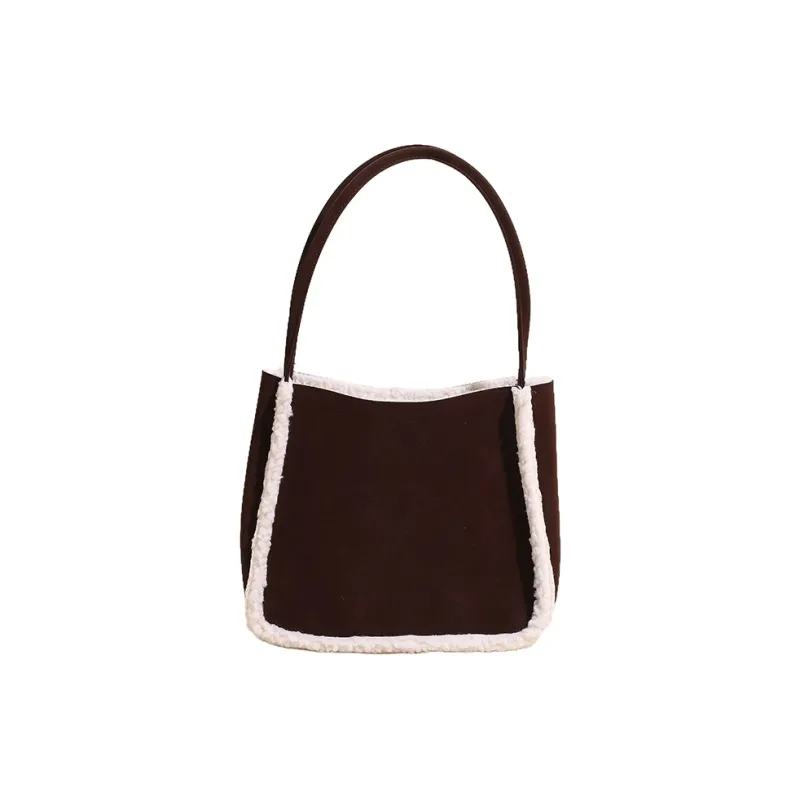 RUIPAI Suede Handbag, Shoulder Bag Regular Women's Brown/Coffee/Caramel/Green-8