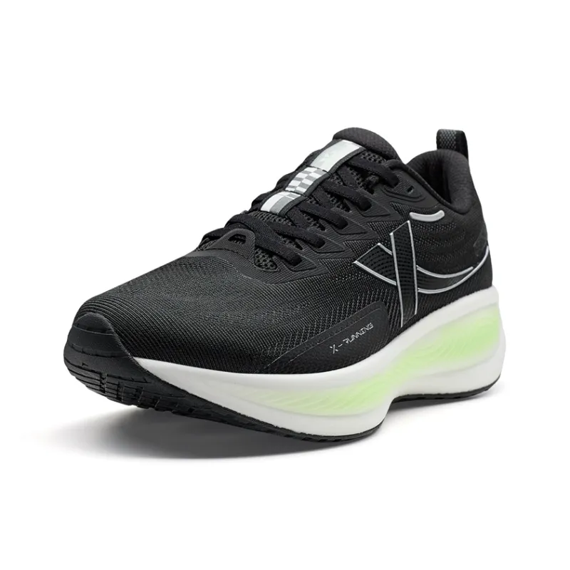 XTEP Chasing Clouds 2nd Generation Wear Resistant Slip Resistant Low Top Training Running Shoes Men's Black-2