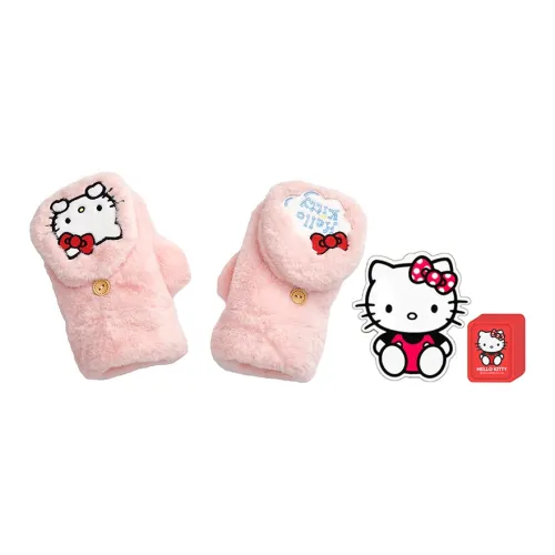 Hello Kitty Plush Knit Gloves Unisex