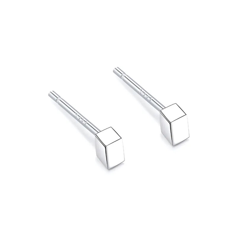 LUCA Sterling Silver Stud Earrings Unisex-0