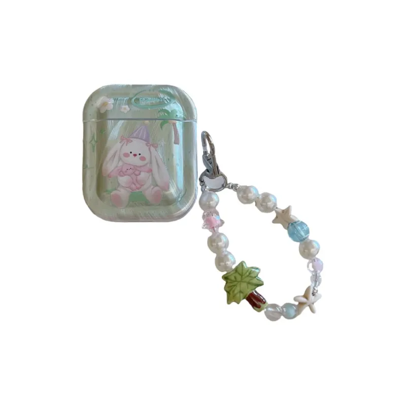 Baohuguang Compatible With AirPods 1/pro/3 TPU Summer Ins Cute Coconut Tree Rabbit Fully Enclosed Headphone Cases-2