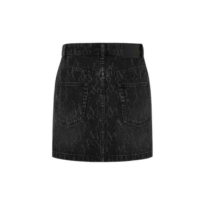 MOCO Denim Short Skirts Women's Black-1