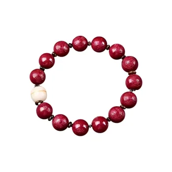 Stone On The Line Cinnabar Bracelets Unisex