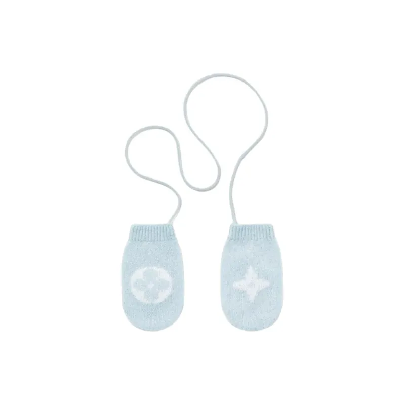 LOUIS VUITTON Cashmere Beanies Kids' Blue-3