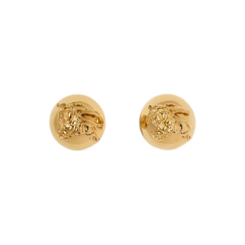 Burberry Brass Gold plated Stud Earrings Women's Gold-1