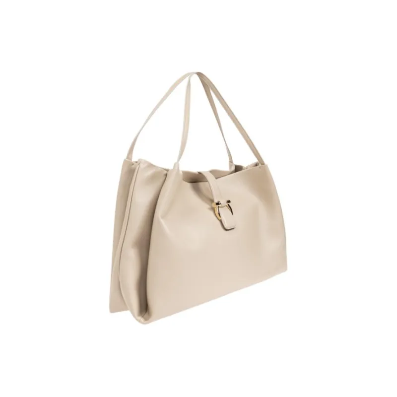 FERRAGAMO Leather Handbag Women's Light Beige-1