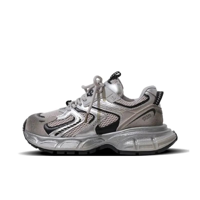 SHUMO Cushioned Anti Slip And Wear Resistant Lightweight Low Top Chunky Sneakers Women's-0