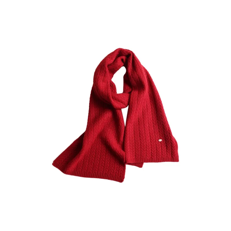 Lagur 100% Merino Wool Knit Scarves Women's-10