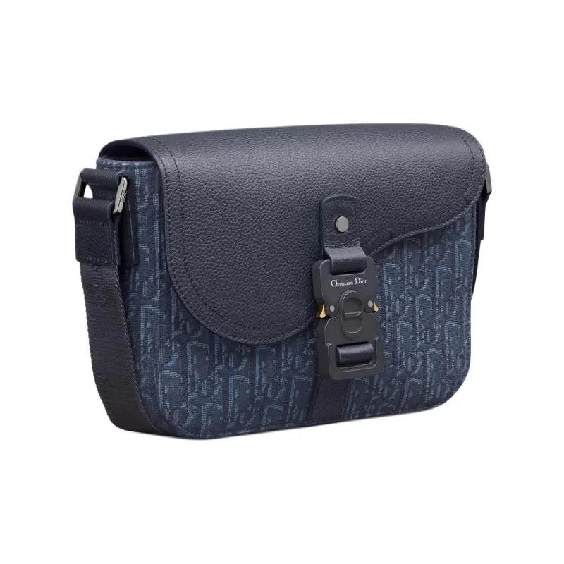 DIOR Cow Leather Saddle Bag, Crossbody Bag, Shoulder Bag Trumpets Women's Marine Blue-1