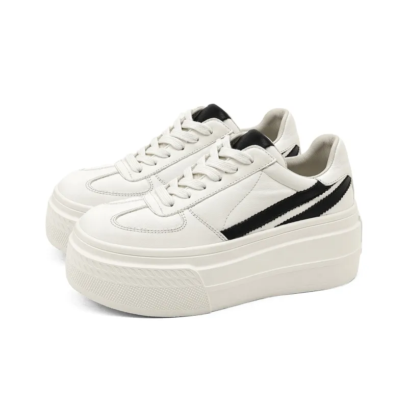 KMD Slip-Resistant Height Increasing Low-Top Skateboard Shoes Women's-1