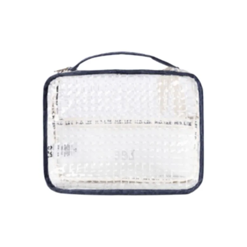 Lee PVC Storage Bag Handbag Toiletry Bag Makeup Bag Regular Women's Denim Blue-2