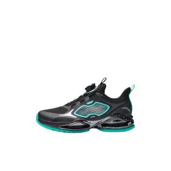 Antakids Cushioned Wear Resistant Breathable Low Top Kids' Running Shoes Black/Fluorescent Aqua Green Kids'