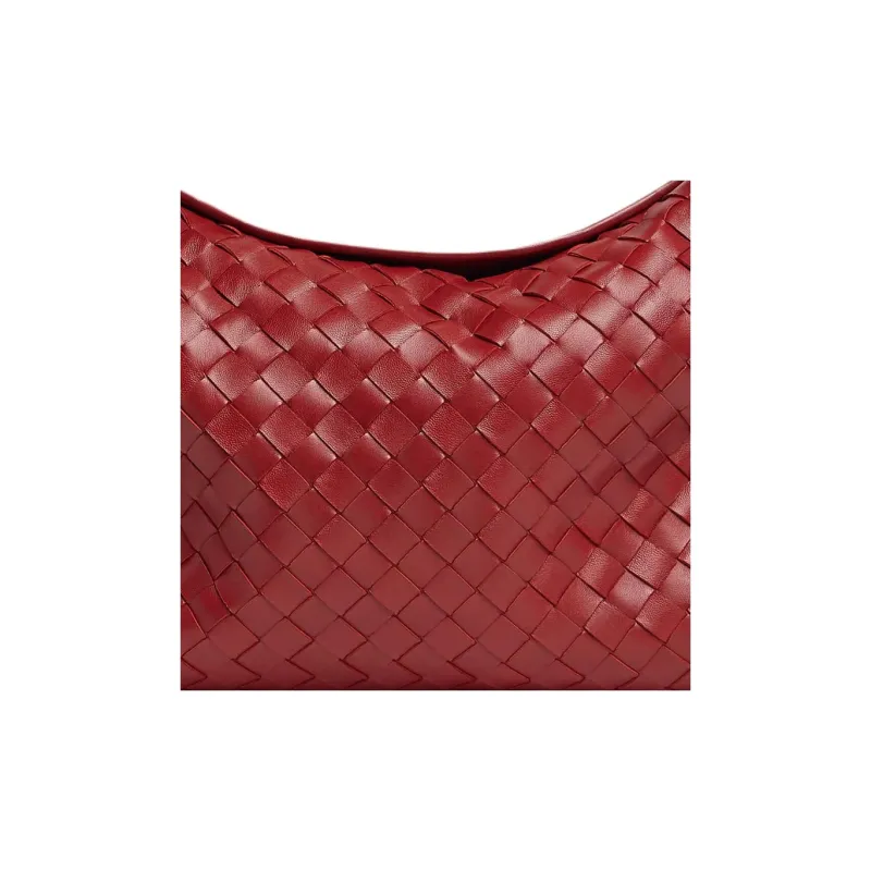 Bottega Veneta Calfskin Handbag, Shoulder Bag Trumpets Women's Rosewood-4