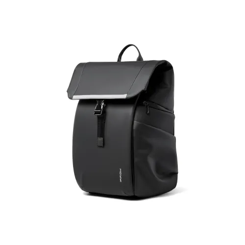 MOYYI Artificial Leather Backpack Regular Men's Black