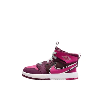 Jordan 1 Anti Slip Wear Resistant Mid Top Kids' Skateboarding Shoes Purple Children Aged 3 7 Years Old