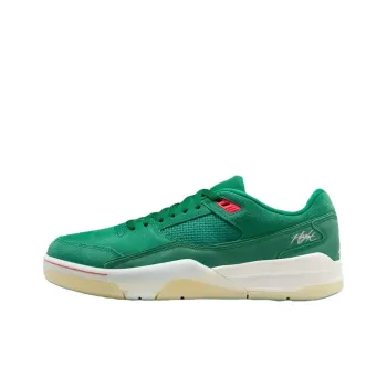Jordan FLIGHT COURT Anti Slip Wear Resistant Low Top Vintage Basketball Shoes Men's Green