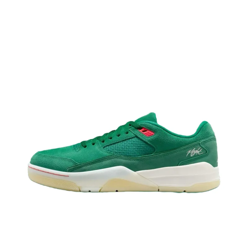Jordan FLIGHT COURT Anti Slip Wear Resistant Low Top Vintage Basketball Shoes Men's Green-0