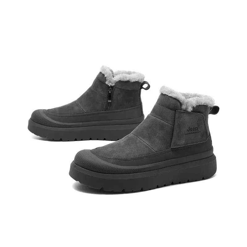 Jeep Warm Wear-Resistant Cushioning Height Increasing Slip-Resistant Short Snow Boots Women's-5