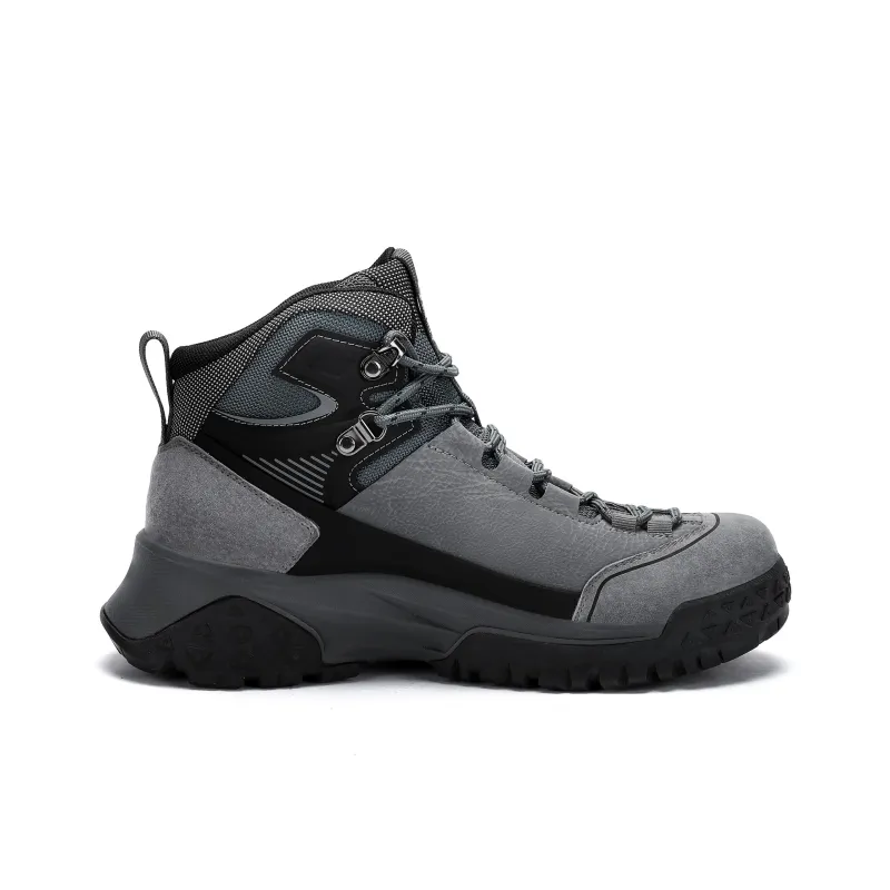 JEEP SPIRIT Slip Resistant, Abrasion Resistant, Waterproof High Top Outdoor Shoes Men's Black Gray-1