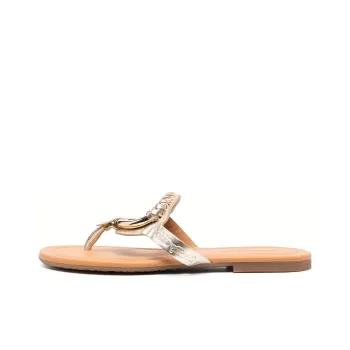 See By Chloé Hana Metallic Thong-strap Sandals