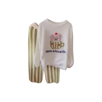 METE WHALE MT Pajama Set Women's Gray Green