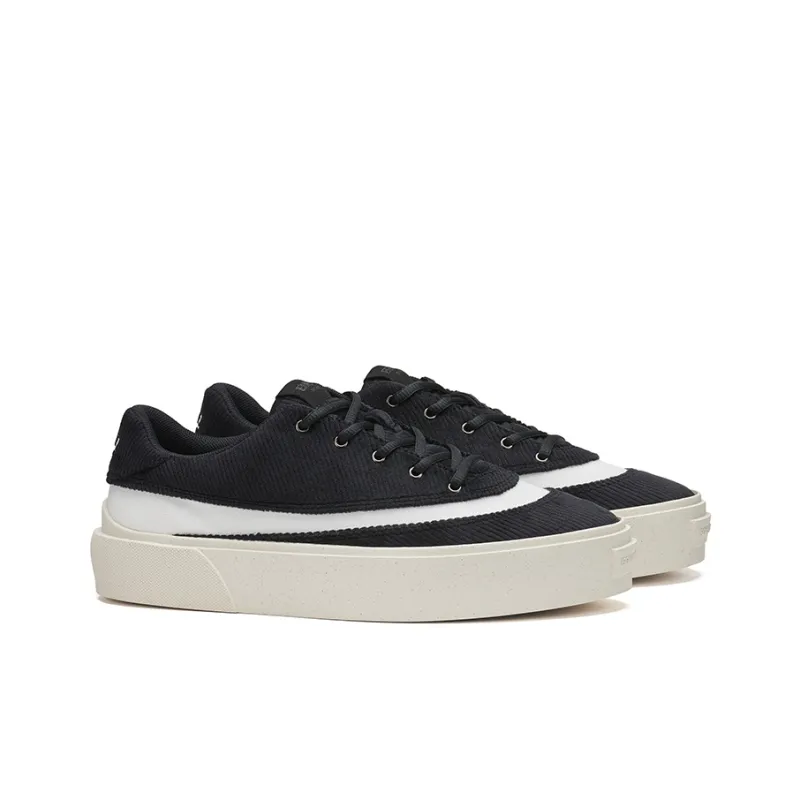 EQLZ EQUALIZER Fault Anti-Slip Wear-Resistant Low-Top Skateboard Shoes Unisex Lamp Core Black Moon White-1