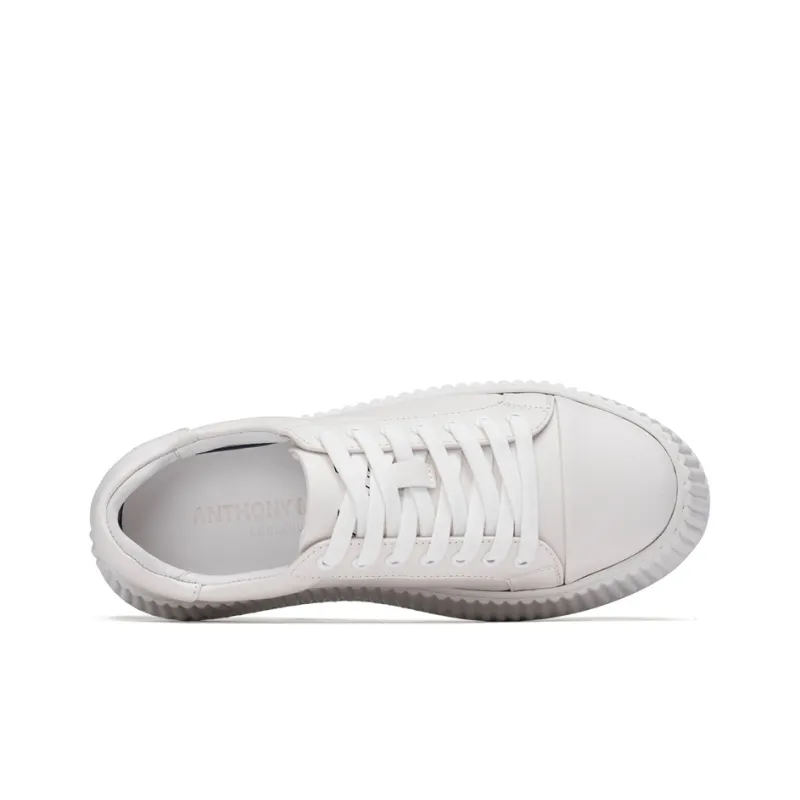 Anthony Miles Water Resistant Wear Resistant Height Increasing Low Top Skateboard Shoes Women's Ecru-2