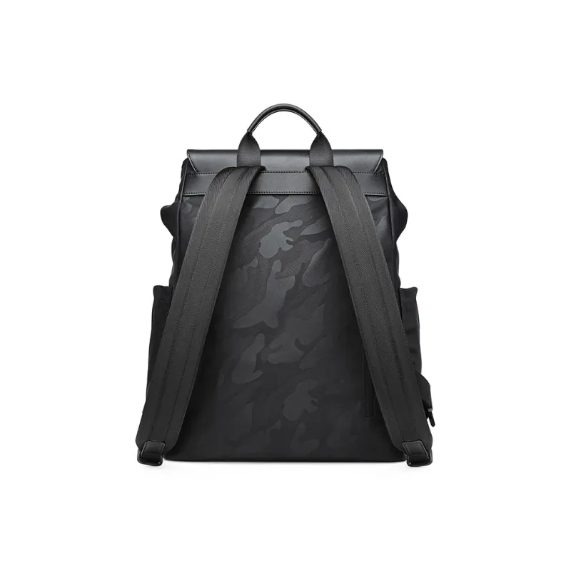 GOLDLION Fabric With Synthetic Leather Backpack Large Size Men's Black-2