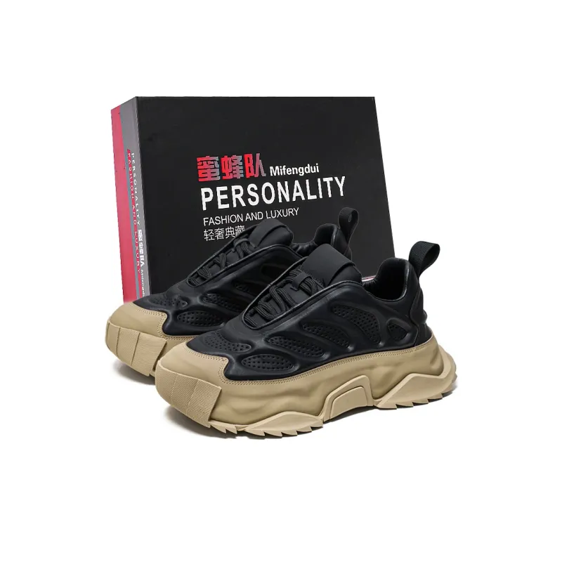 Team Bees Wear-Resistant Slip-Resistant Cushioning Low-Top Chunky Sneakers Men's Box Included-8
