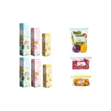 [Combo Set-Zipper Seal Bag-with Highlighters]Total of 100 Packs: Large 2+Medium 2+Small 2