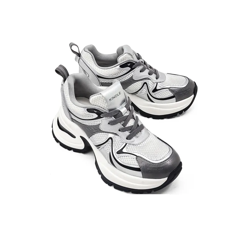 KMD Breathable Height Increasing Low-Top Chunky Sneakers Women's-2