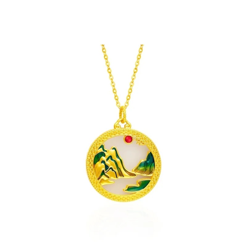 POTTICY Hetian Jade Necklaces White Jade Unisex-0