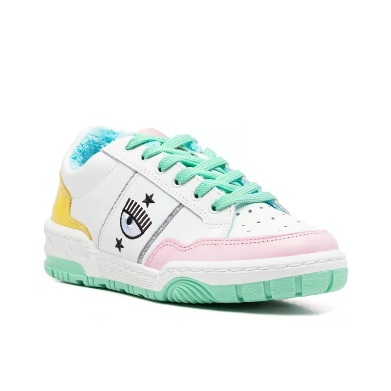 CHIARA FERRAGNI Eyelike Stylish Skateboarding Shoes Women's Green Pink-2