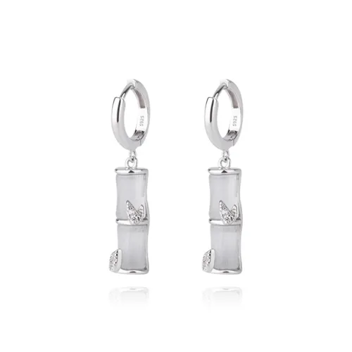 CUOOYINO 925 Silver Needles Earrings Women's Silver