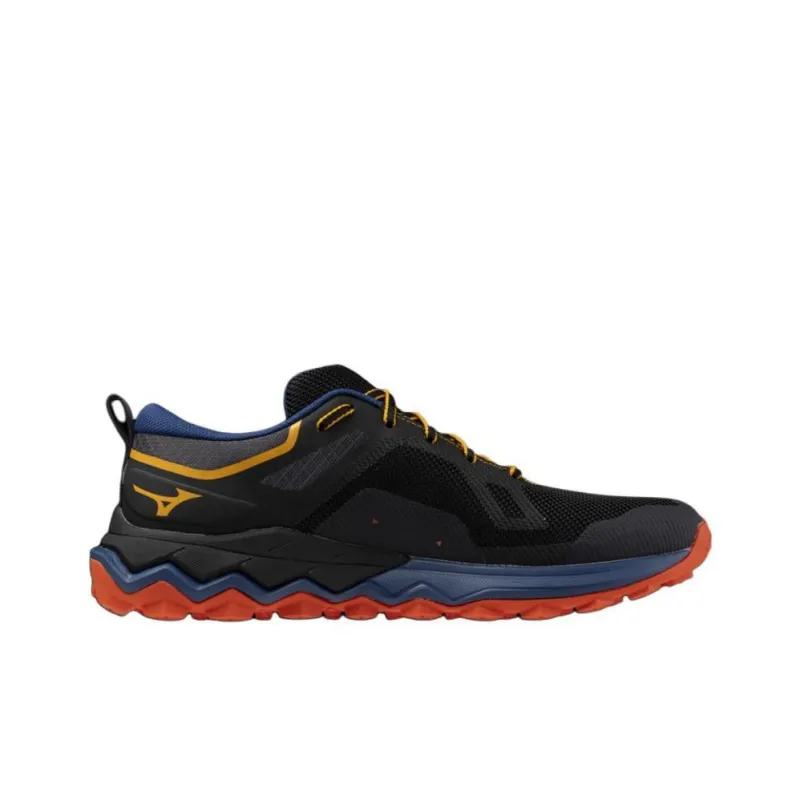 Mizuno WAVE IBUKI 4 Anti Slip Wear Resistant Low Top Running Shoes Men's Black Orange-1
