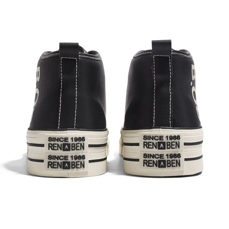 RENBEN Anti-Slip And Wear-Resistant Warm High-Top Canvas Shoes Women's-4