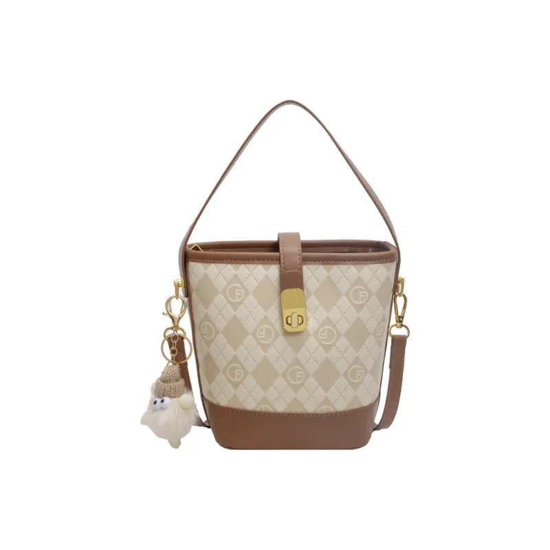 HCXK Pu Portable Crossbody Bag Shoulder Bag Regular Women's Coffee/Black/Pink/Blue-1
