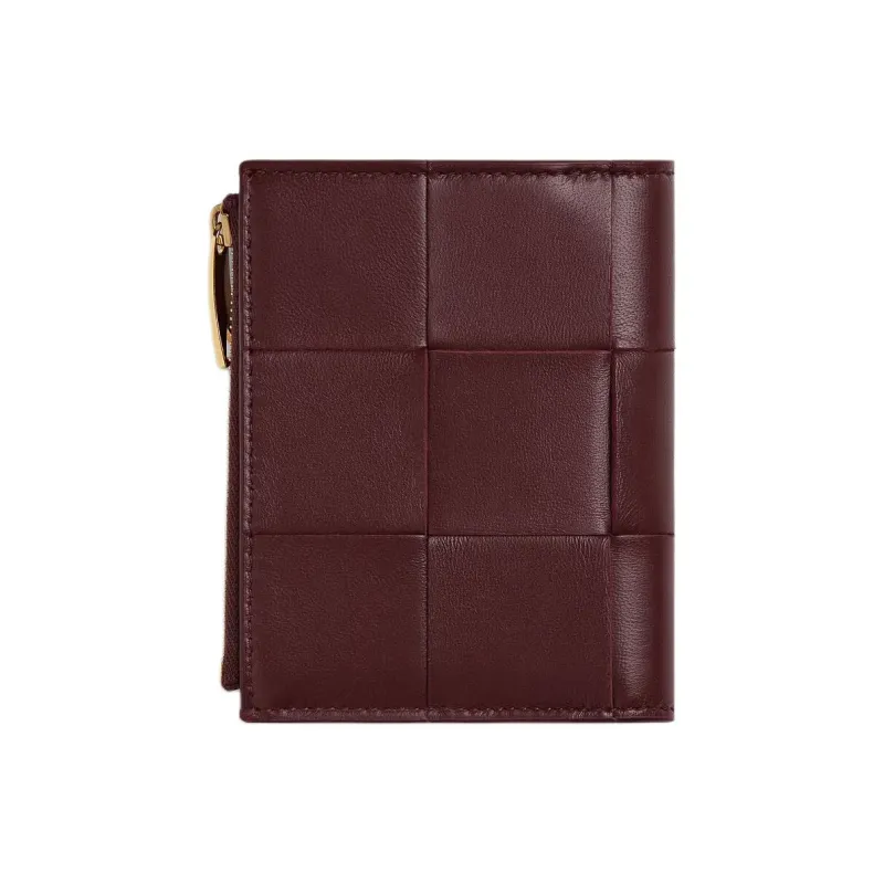 Bottega Veneta CASSETTE Lambskin Wallet Trumpets Women's Rosewood-1