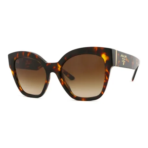 PRADA Plastic Square Sunglasses Women's Black Tortoiseshell