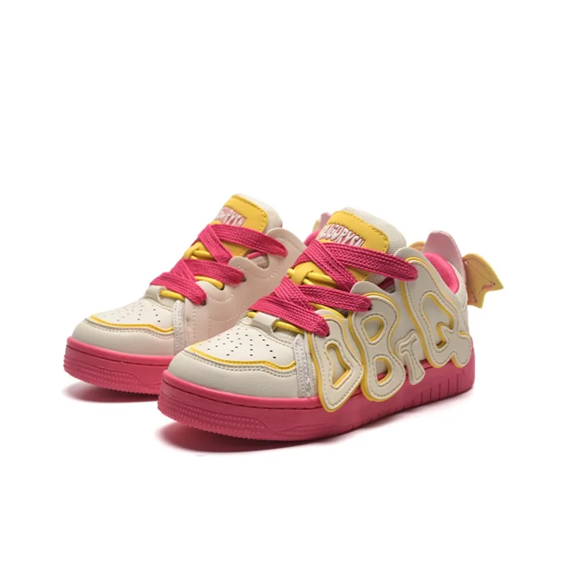 ABCIO Anti Slip Wear Resistant Low Top Skateboard Shoes Women's White Red-19