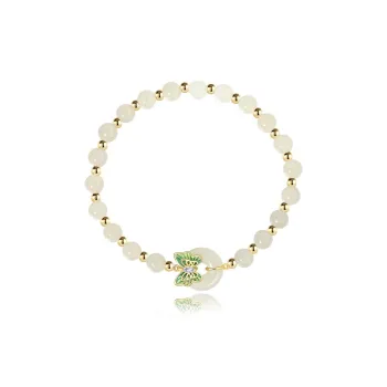 WEITIANXUAN Hetian Jade Bracelets White Jade/Pale Greenish White Jade Unisex