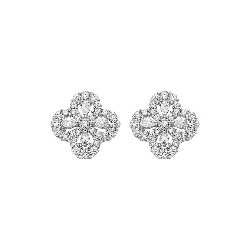 Drejew Zircon Stud Earrings Women's-0