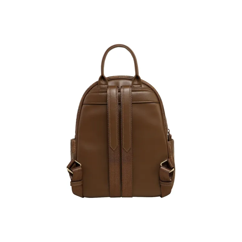 AILUXI PU Backpacks Medium Size Women's Caramel Brown-2