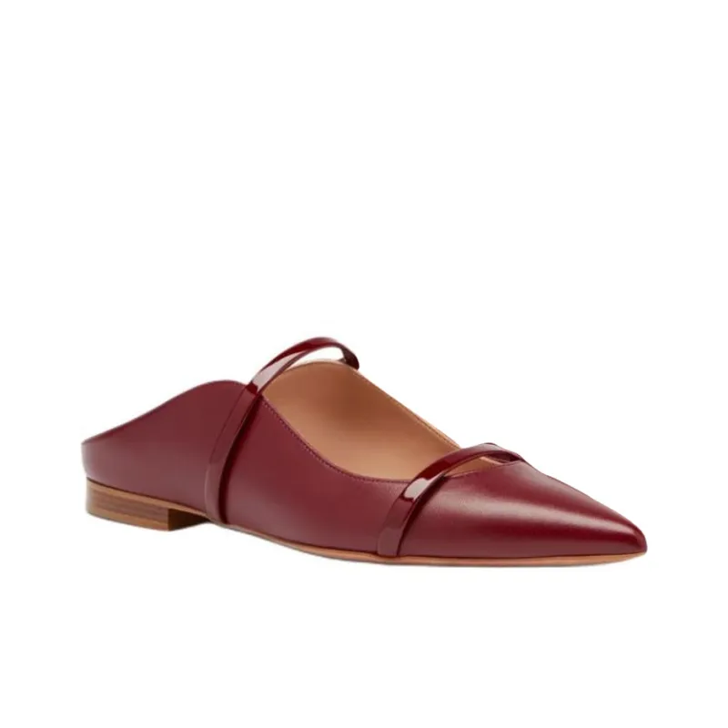 Malone Souliers Maureen Wrap-toe Slippers Women's Red-2