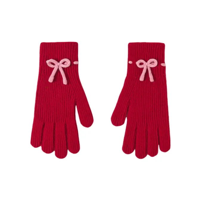 Bejirog Polyester Knit Gloves Women's-3