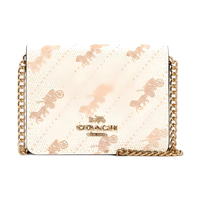COACH Canvas With Leather Shoulder Bag, Crossbody Bag, Wallet Mini Women's Ecru Cream-0