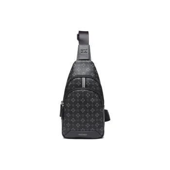 SEPTWOLVES Cow Leather Sling Bag Regular Men's Black