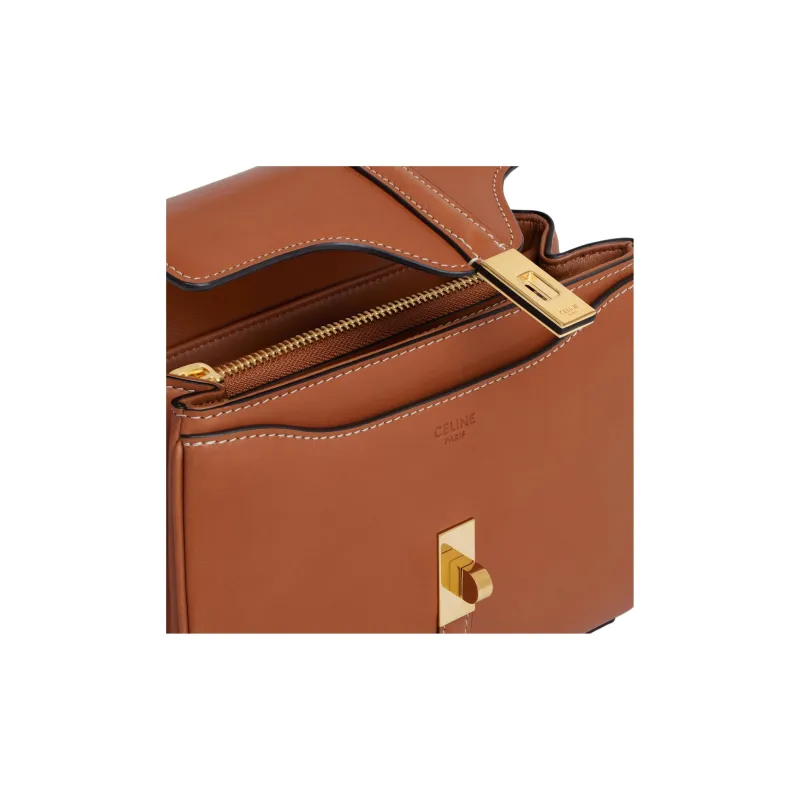 CELINE Calfskin Shoulder Bag, Crossbody Bag, Handbag Mini Women's Tawny-3
